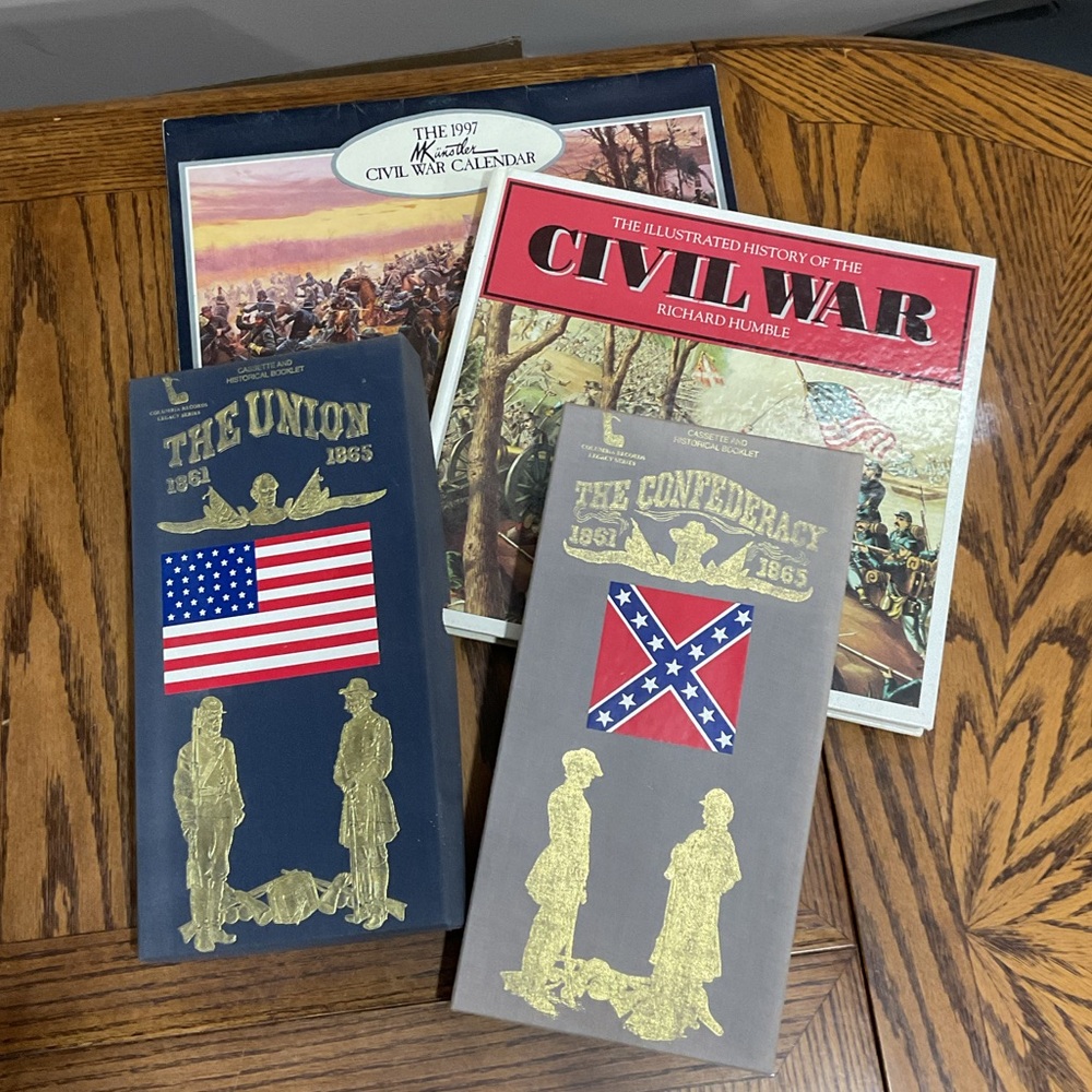 Civil War History Book, Calendar, Union & Confederacy book/cassette tape sets